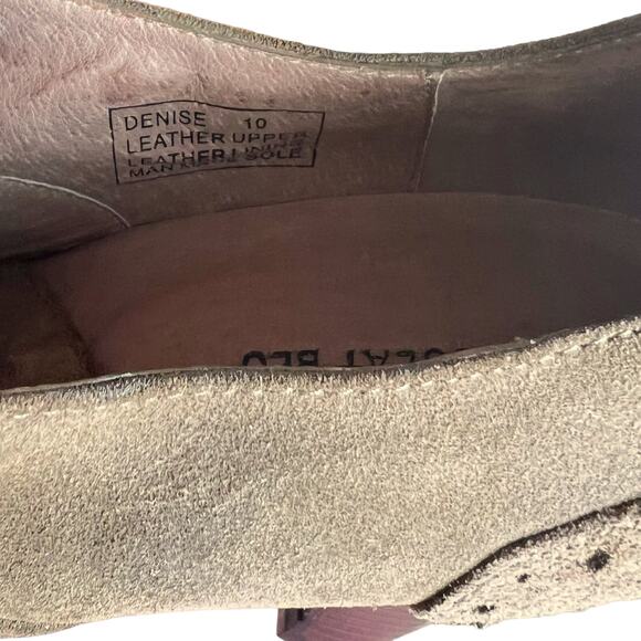 Chocolat Blu Oxfords Womens 10 Denise Tan Suede Leather Lace-Up Heeled Shoes - Picture 6 of 8